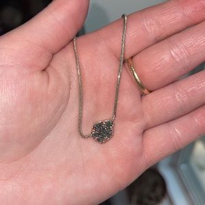 Kendra Scott Tess Gunmetal Pendant Necklace